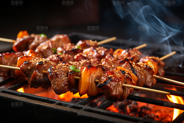 BBQ烧烤聚餐美味摄影图