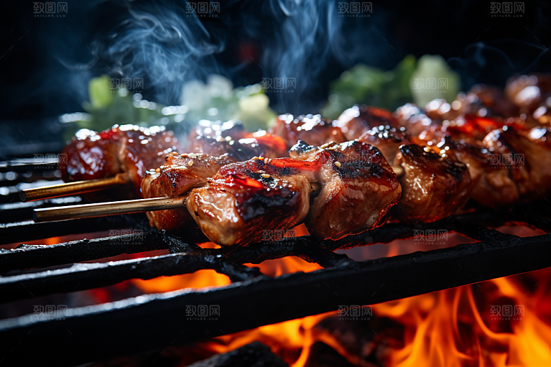 BBQ烧烤聚餐聚会摄影图