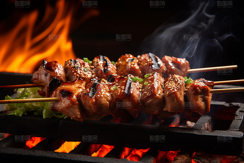 BBQ烧烤肉食美味摄影图
