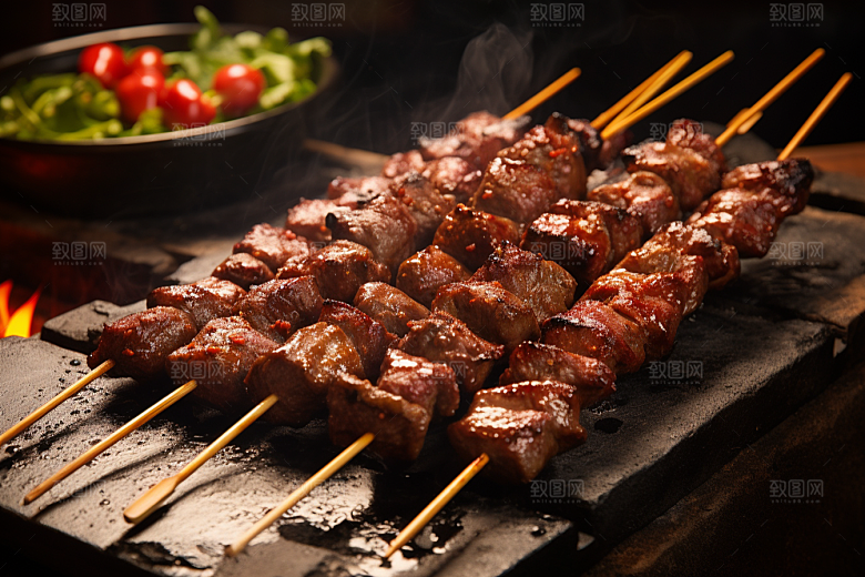 BBQ烧烤肉类美味摄影图