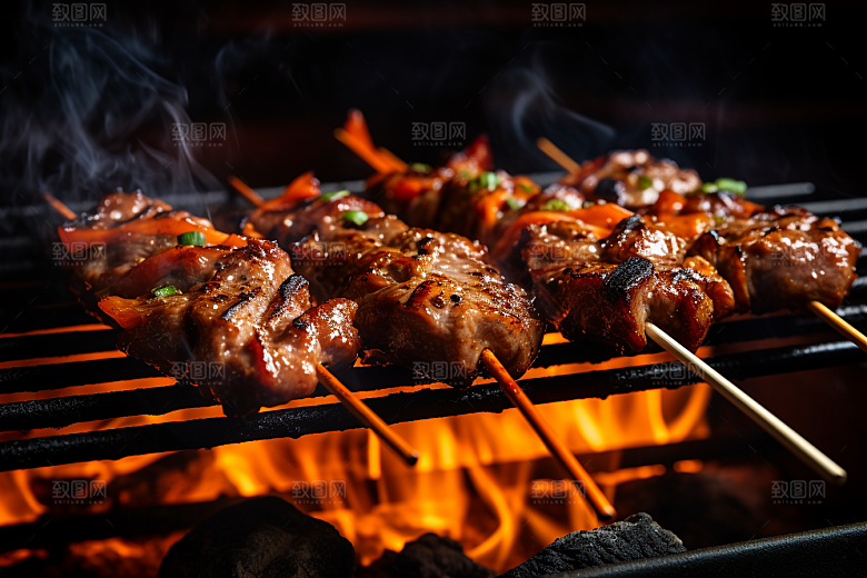 BBQ烧烤聚会聚餐摄影图