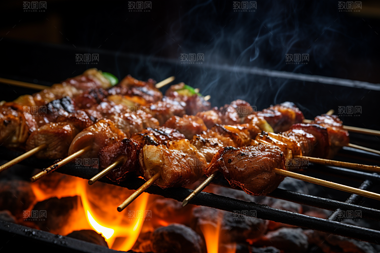 BBQ烧烤美味美食摄影图