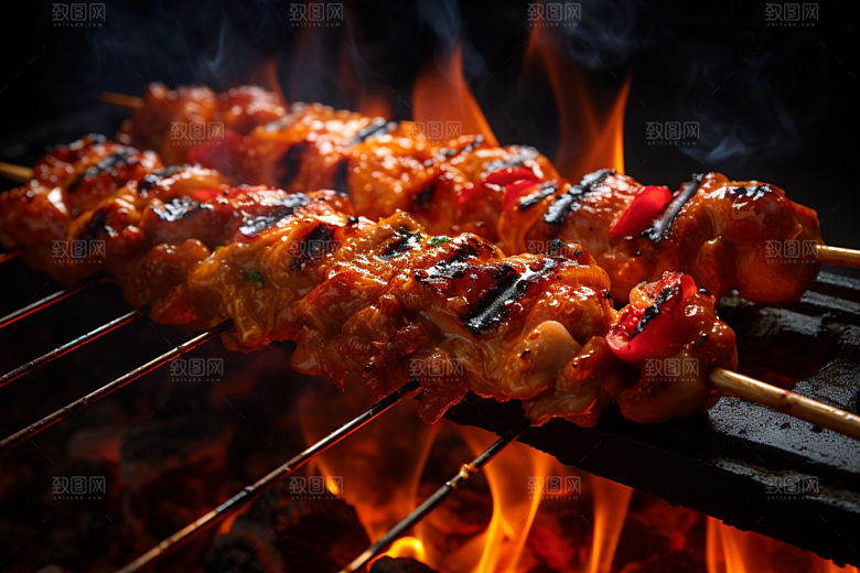 BBQ烧烤火辣火热摄影图