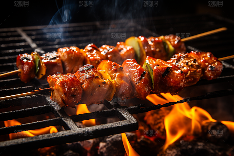 BBQ烧烤广告美食摄影图