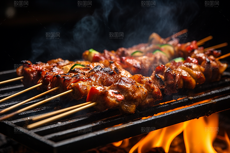 BBQ烧烤高清火热摄影图