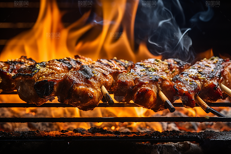 BBQ烧烤广告聚餐摄影图