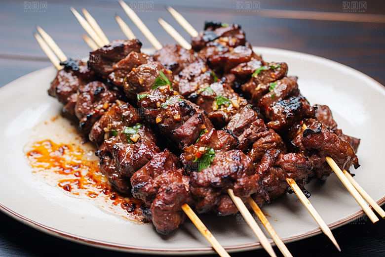 BBQ烧烤聚会肉串摄影图