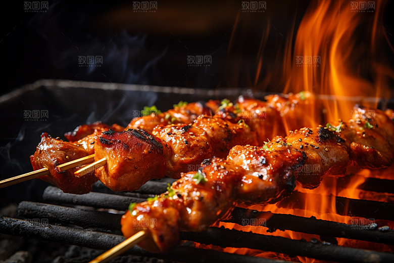 BBQ烧烤聚餐高清摄影图