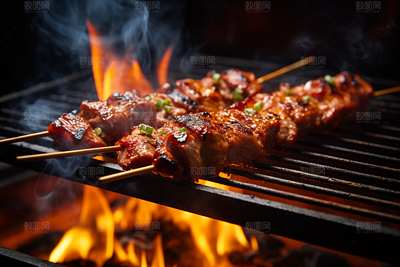 BBQ烧烤广告烤串摄影图