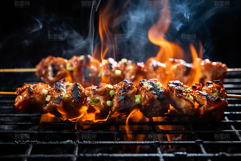 BBQ烧烤美味肉类摄影图
