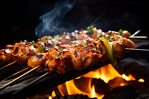 BBQ烧烤烤串聚会摄影图