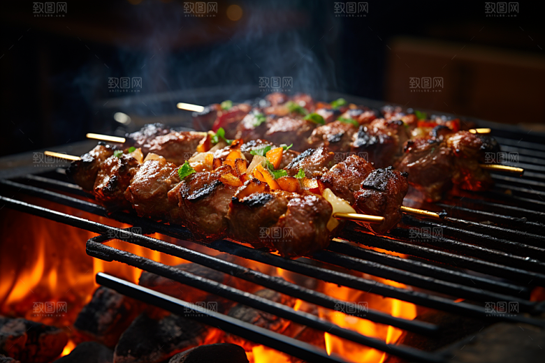 BBQ烧烤广告火辣摄影图