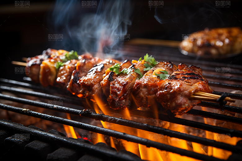 BBQ烧烤高清火热摄影图