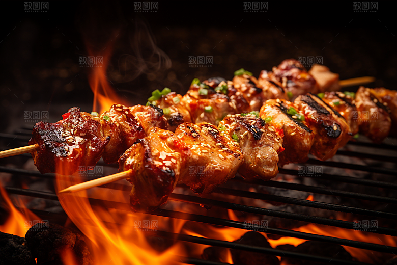 BBQ烧烤美食美味摄影图
