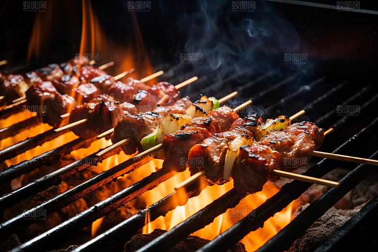 BBQ烧烤广告聚餐摄影图
