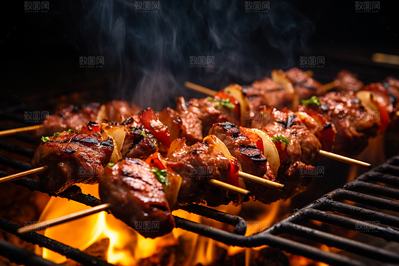 BBQ烧烤肉类肉食摄影图