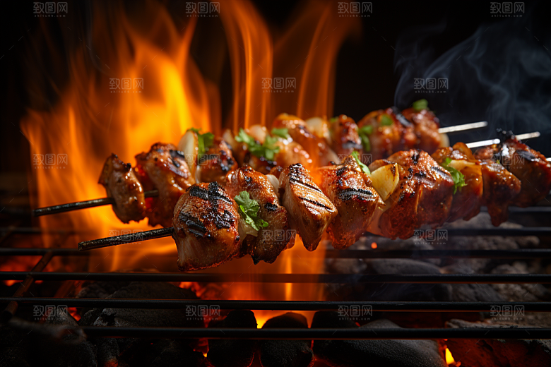 BBQ烧烤广告美食摄影图