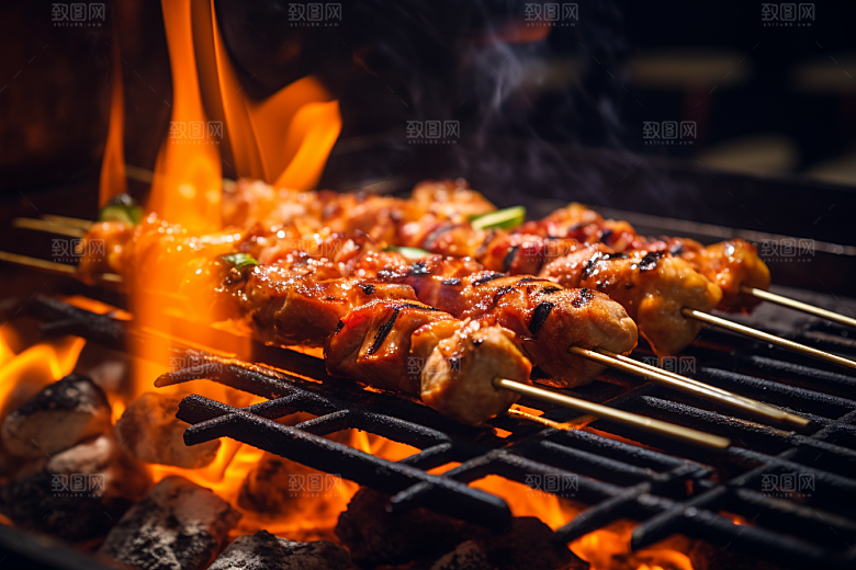 BBQ烧烤肉类肉食摄影图