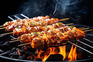 BBQ烧烤高清肉食摄影图