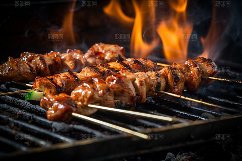BBQ烧烤火辣聚会摄影图