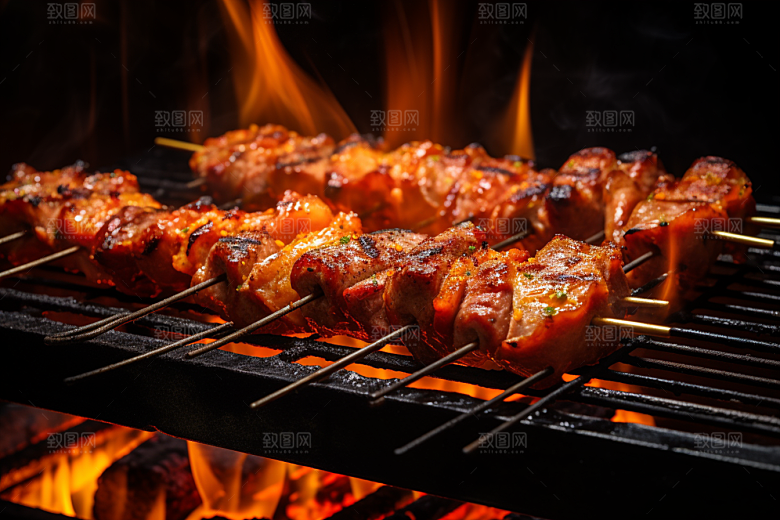 BBQ烧烤高清火热摄影图