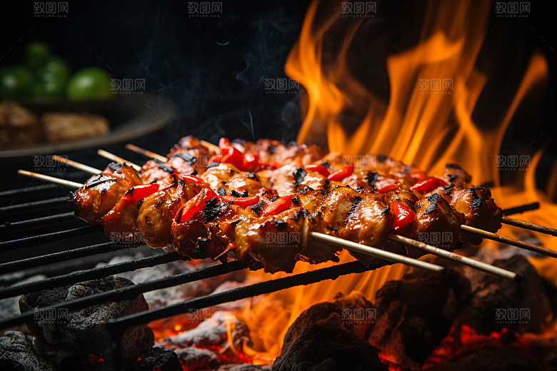 BBQ烧烤肉类高清摄影图