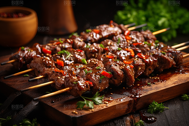 BBQ烧烤聚会烤串摄影图