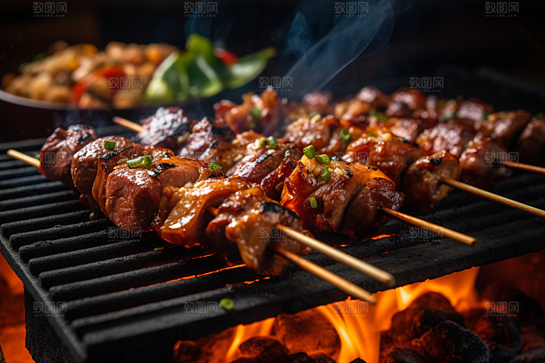 BBQ烧烤聚会火辣摄影图