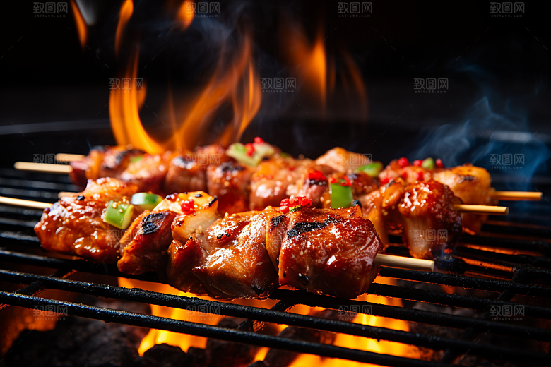 BBQ烧烤火热广告摄影图
