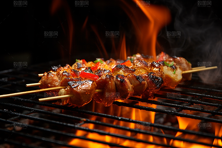 BBQ烧烤美味聚会摄影图