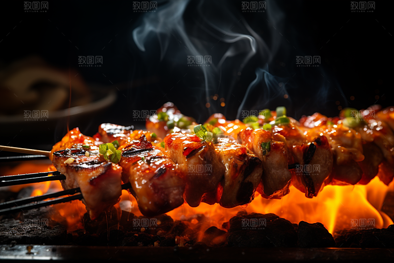 BBQ烧烤聚餐美味摄影图