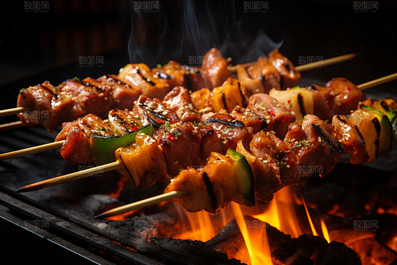 BBQ烧烤高清火辣摄影图