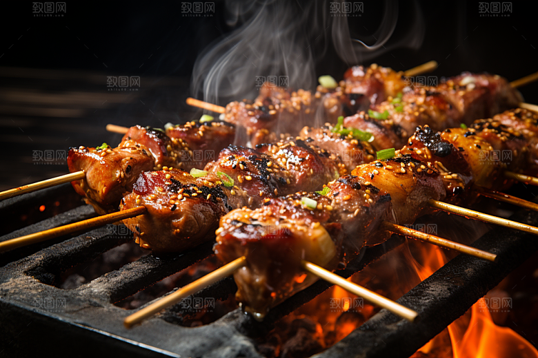 BBQ烧烤高清聚餐摄影图