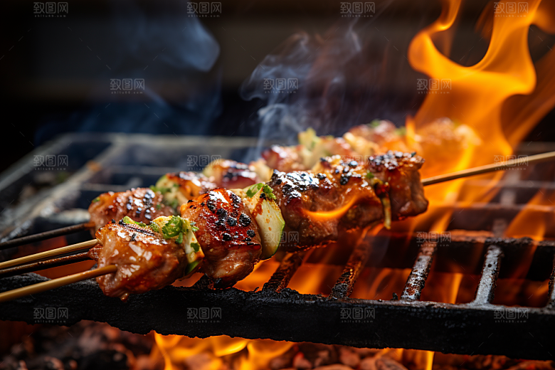 BBQ烧烤聚餐聚会摄影图