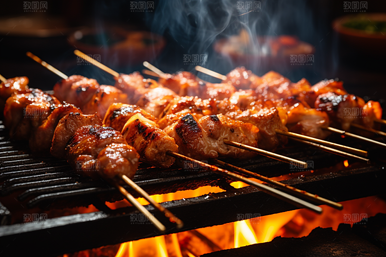 BBQ烧烤肉食美食摄影图