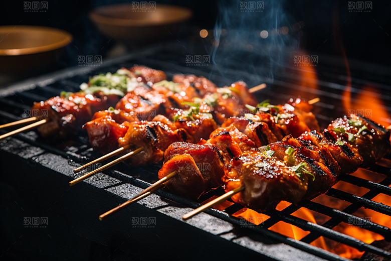 BBQ烧烤高清聚餐摄影图