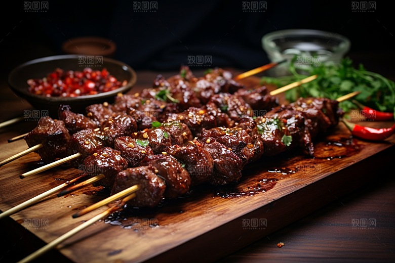 BBQ烧烤肉食广告摄影图