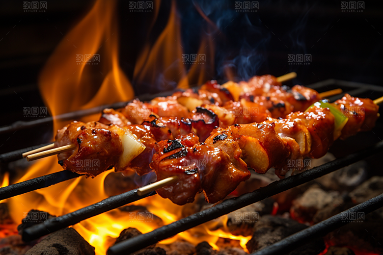 BBQ烧烤广告烤串摄影图