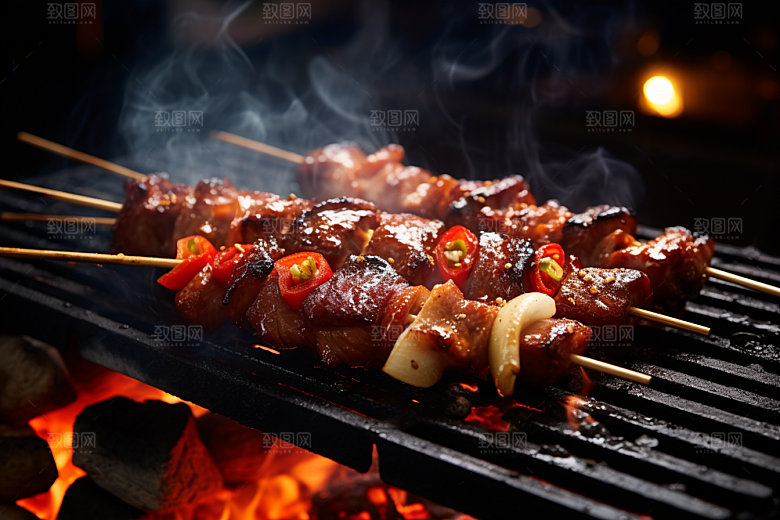 BBQ烧烤肉食广告摄影图