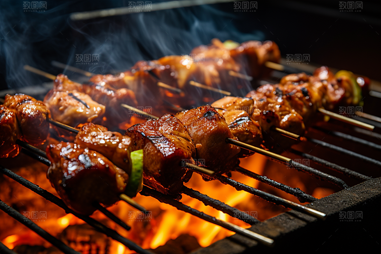 BBQ烧烤高清聚餐摄影图