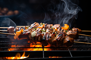 BBQ烧烤聚会火辣摄影图