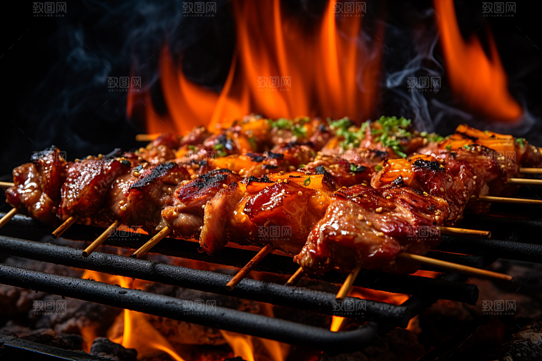 BBQ烧烤聚餐聚会摄影图