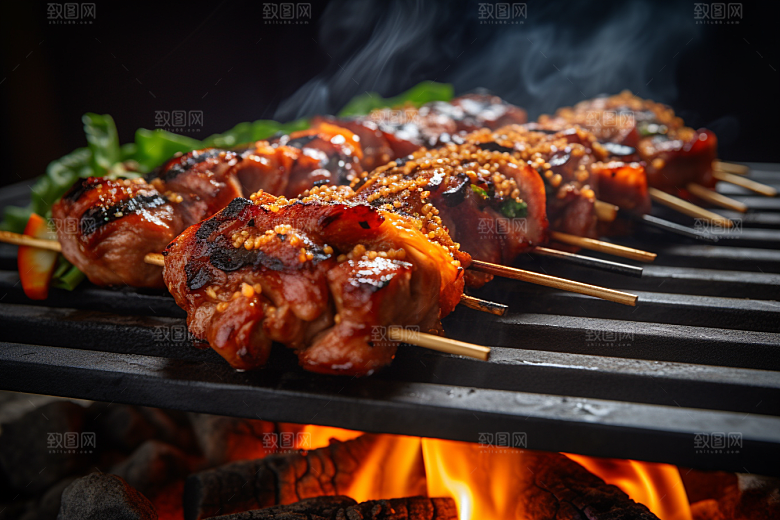 BBQ烧烤美食广告摄影图