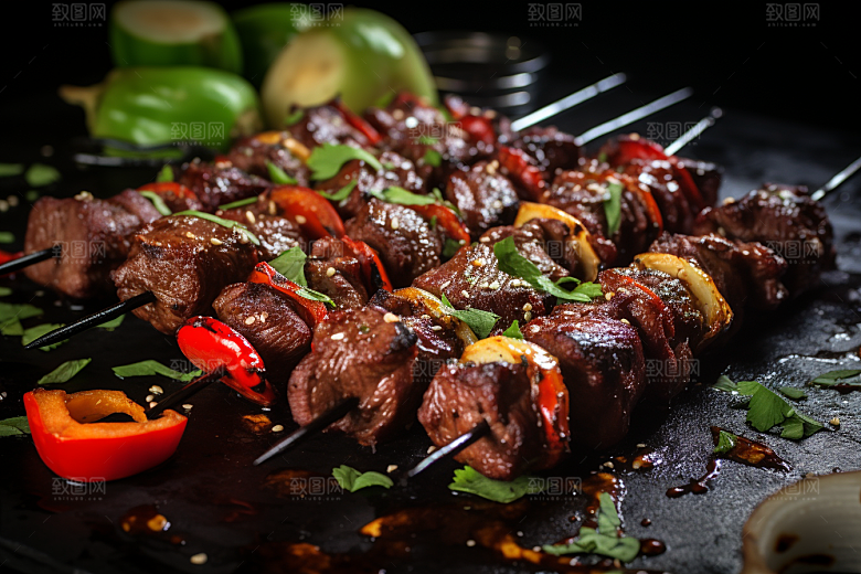 BBQ烧烤聚会火热摄影图