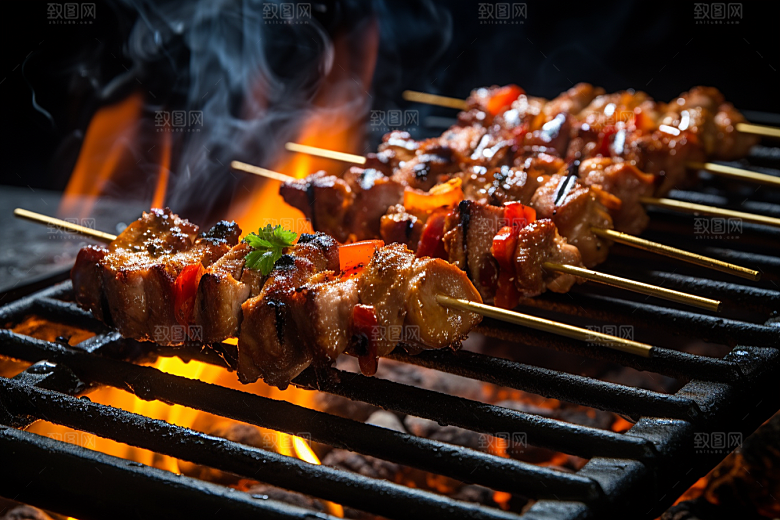 BBQ烧烤火热火辣摄影图