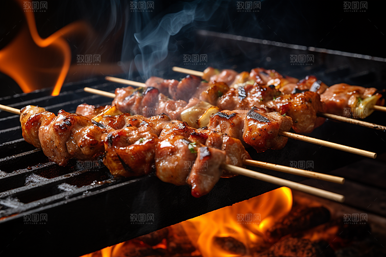 BBQ烧烤聚餐聚会摄影图