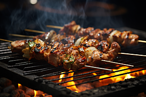 BBQ烧烤高清聚餐摄影图