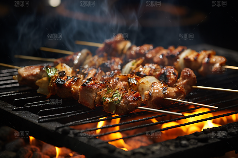 BBQ烧烤高清聚餐摄影图