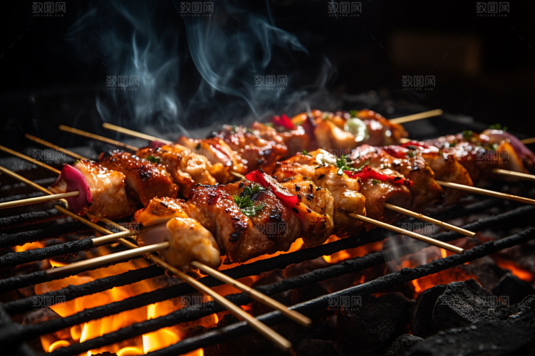 BBQ烧烤肉类广告摄影图