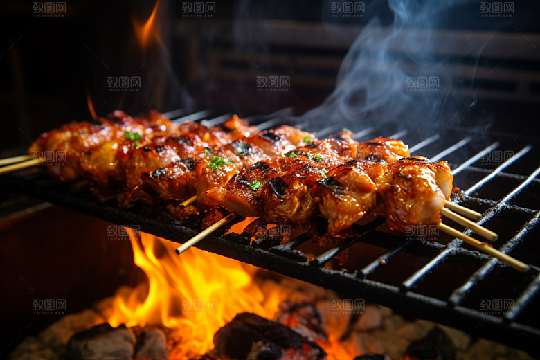 BBQ烧烤美食广告摄影图
